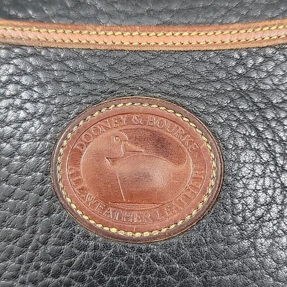Dooney & Bourke Vintage Pebbled Leather Black Equestrian Cross-body Shoulder Bag - Picture 8 of 15